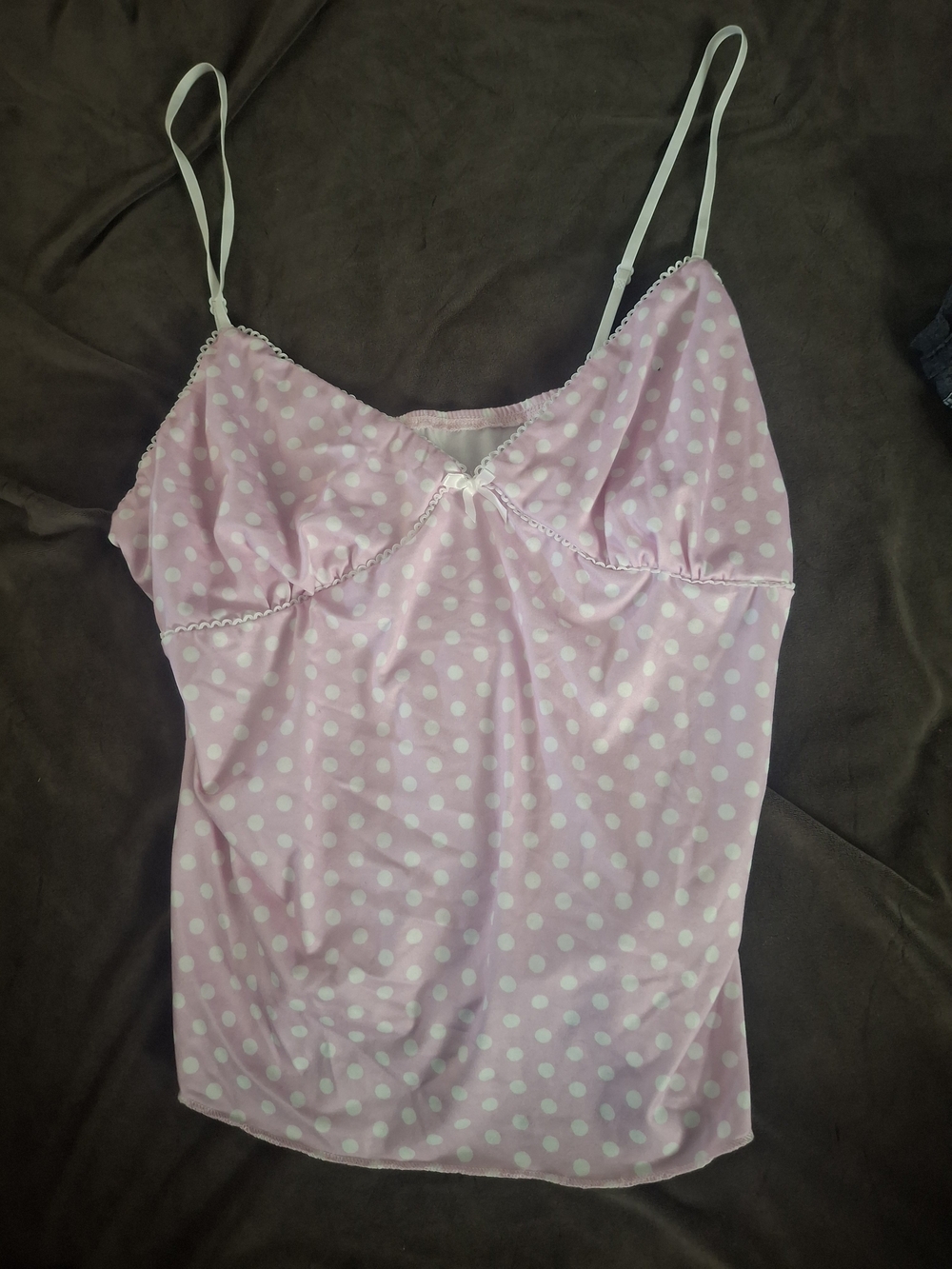 Pink Polka Dot Cami Top